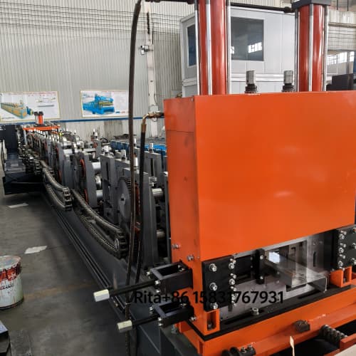 C Z purlin roll forming machine with PLC control system main body
