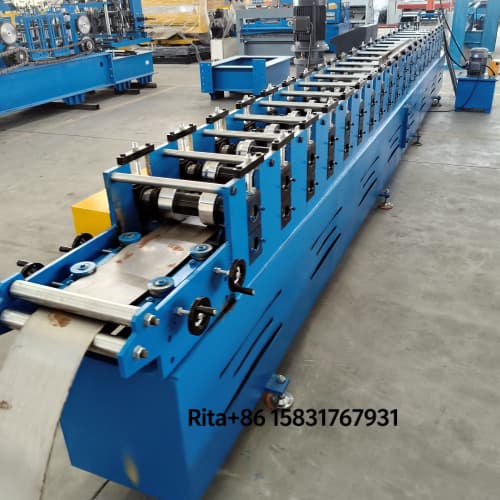 Material entry and feeding section of full automatic metal shutter guide rail production line