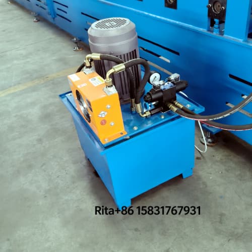 Hydraulic pump station of full automatic metal shutter guide rail production line