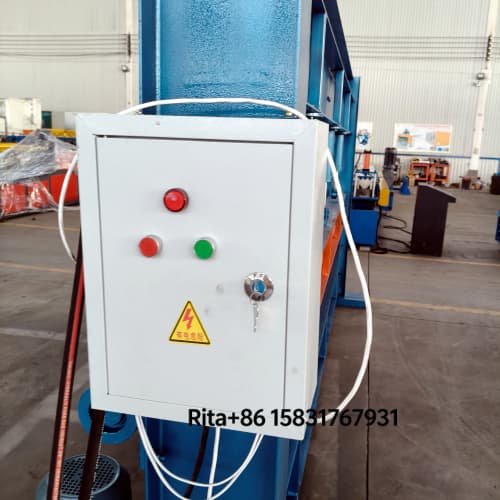 Right view of hydraulic sheet metal bending machine for color coated steel sheet bending