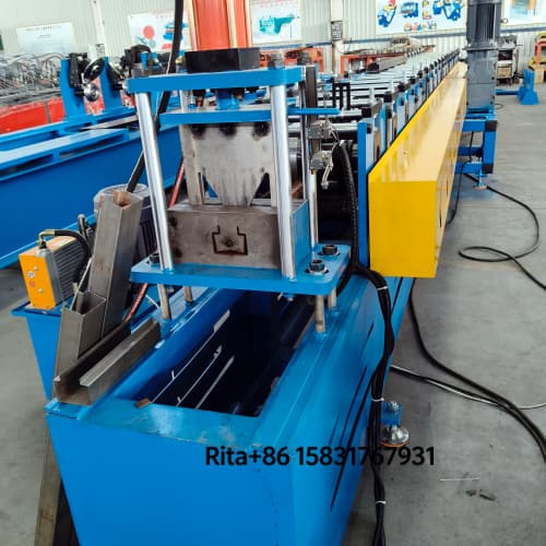 Metal plate rolling shutter guide rail forming machine main body for shutter door industry