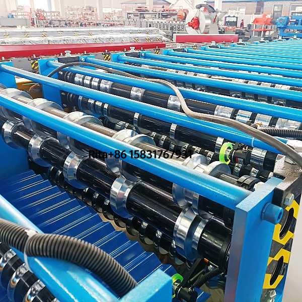 PLC Automatic Control Corrugated and Trapezoidal Double Layer Roll Forming Machine Supplier Shiiping from Tianjin Hebei China