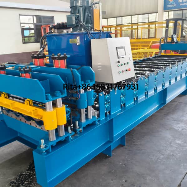 CE Certifiction metal roof sheet glazed tile roll forming machine with high precision and fast speed