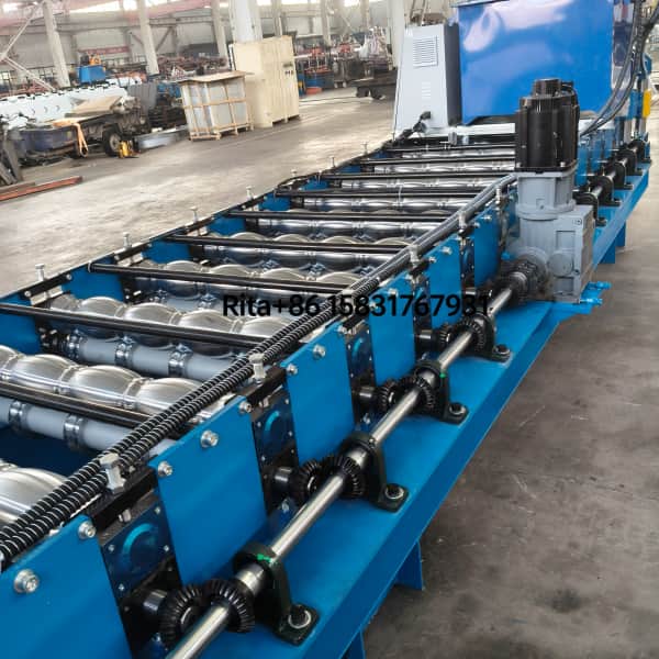 CE Certifiction metal roof sheet glazed tile roll forming machine with high precision and fast speed
