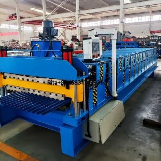 PLC Automatic Control Corrugated and Trapezoidal Double Layer Roll Forming Machine Supplier Shiiping from Tianjin Hebei China