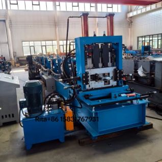 C Z Purlin Roll Forming Machine with Hydraulic Cutting